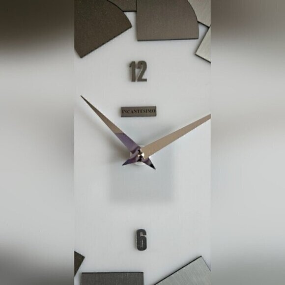 Modern Incantesimo Design Genius Pendolo Wall Clock Italy Brushed Metal - Picture 9 of 14